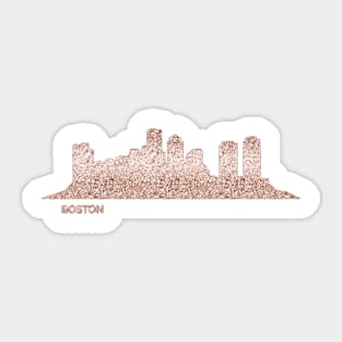 Boston rose gold Sticker